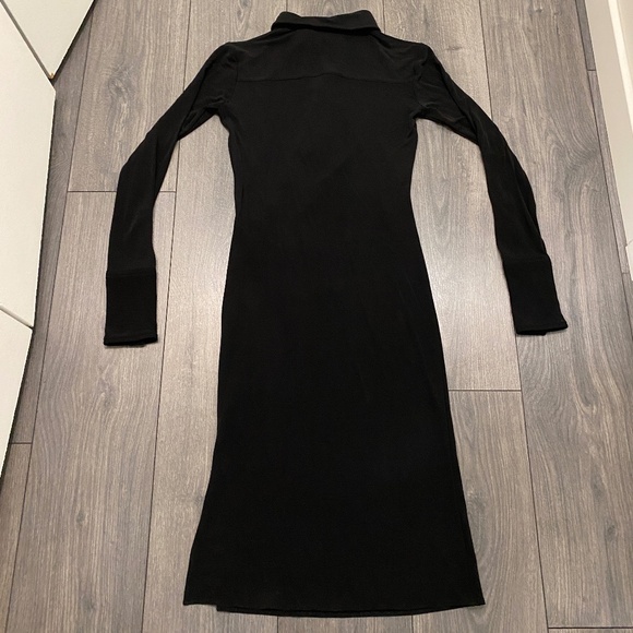 Helmut Lang Black Midi Dress Size XS - Picture 8 of 9
